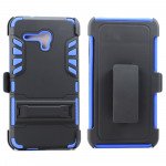 Wholesale Alcatel OneTouch Fierce XL 5054 Hard Shield Holster Combo Belt Clip Case (Blue)